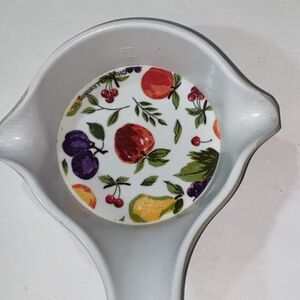 Range Kleen Mfg Inc Fruits Spoon Rest Measuring Cup With Spoon Plastic 1/4 Cup